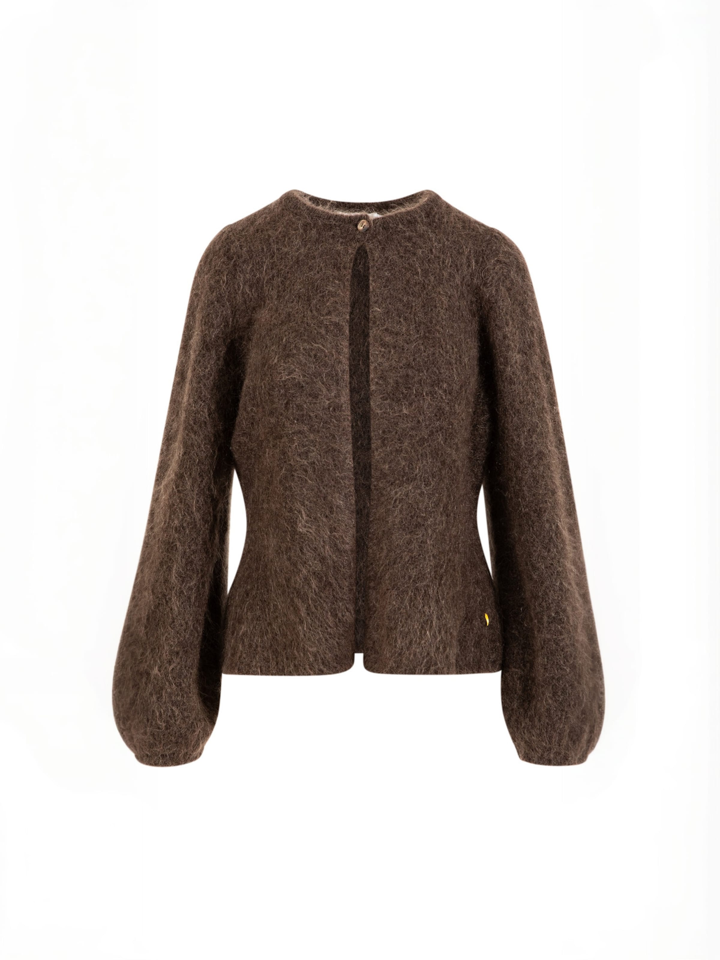 Coster Copenhagen Cardigan ' Knitted ' in Braun: Vorderseite
