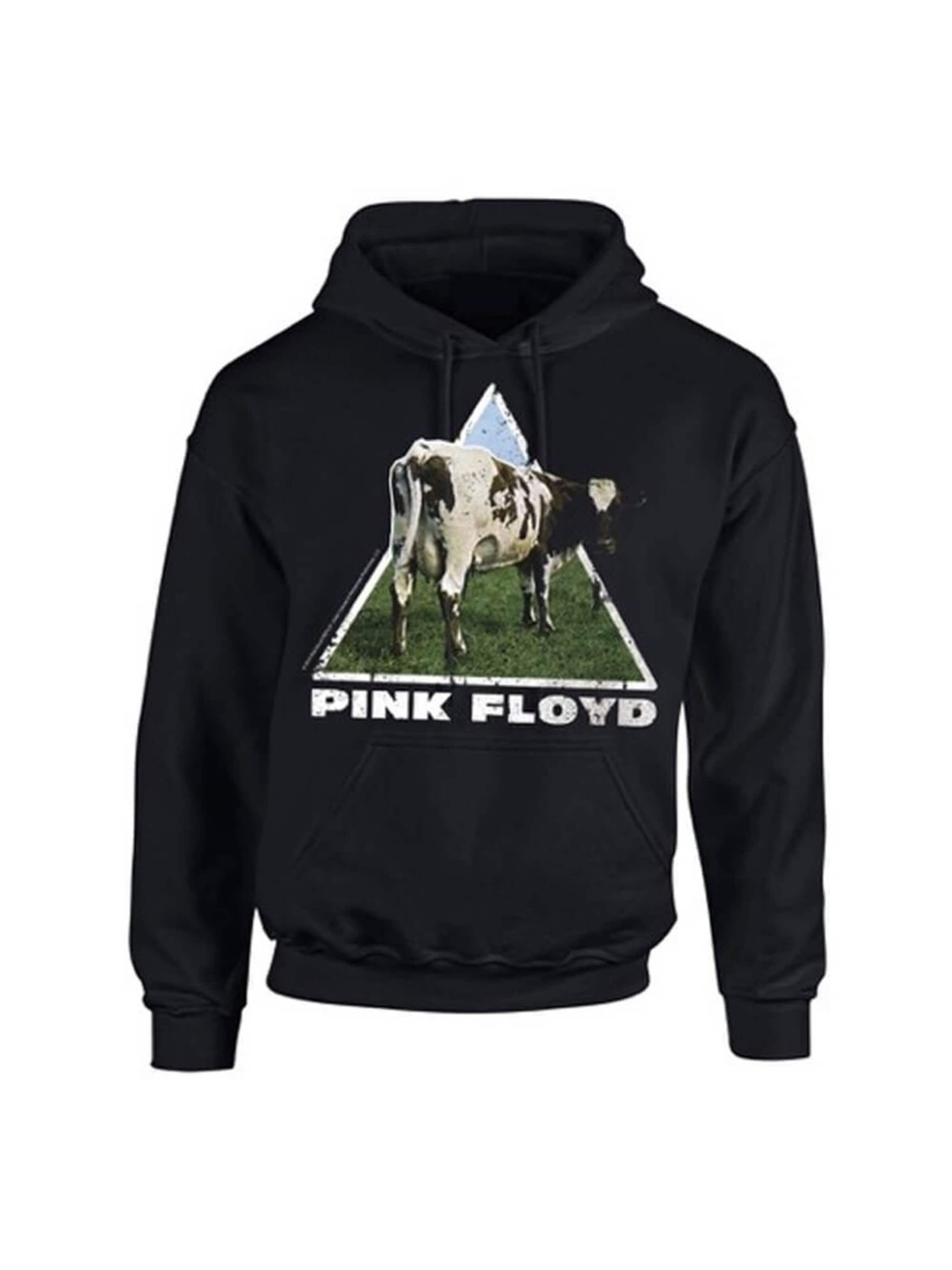 Pink Floyd Sweatshirt 'Pink Floyd - Atom Heart  Hoodie Kapuzenpullover' in Black: front
