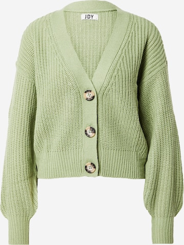 JDY Knit Cardigan 'Justy' in Green: front