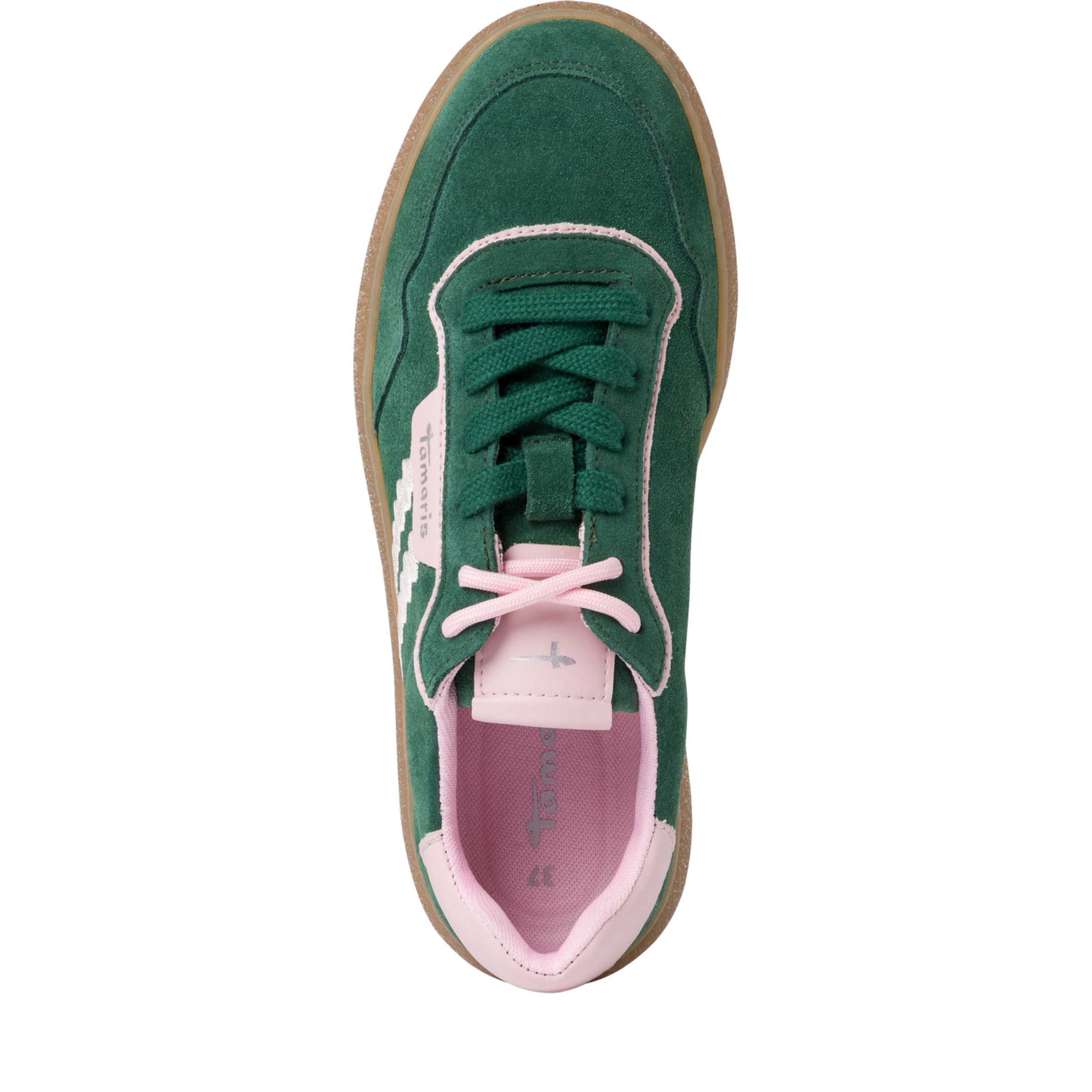 Baskets basses Tamaris en vert