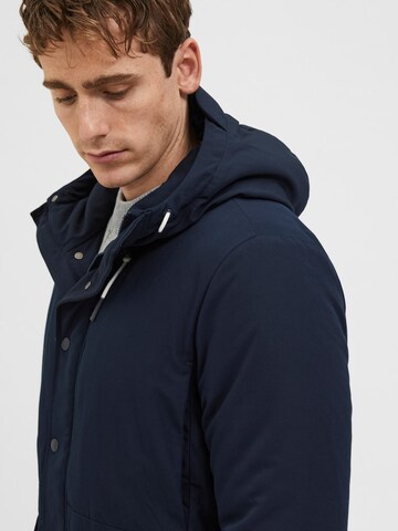 SELECTED HOMME Between-seasons parka 'Rodney' in Blue