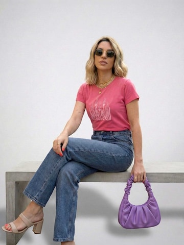 LEAFLETIC Shirt 'Leafletic Women’s T-Shirt' in Roze