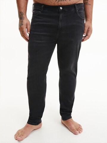 Calvin Klein Jeans Plus Skinny Džíny – černá: přední strana