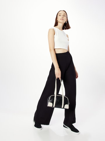 Wide leg Pantaloni de la ESPRIT pe negru