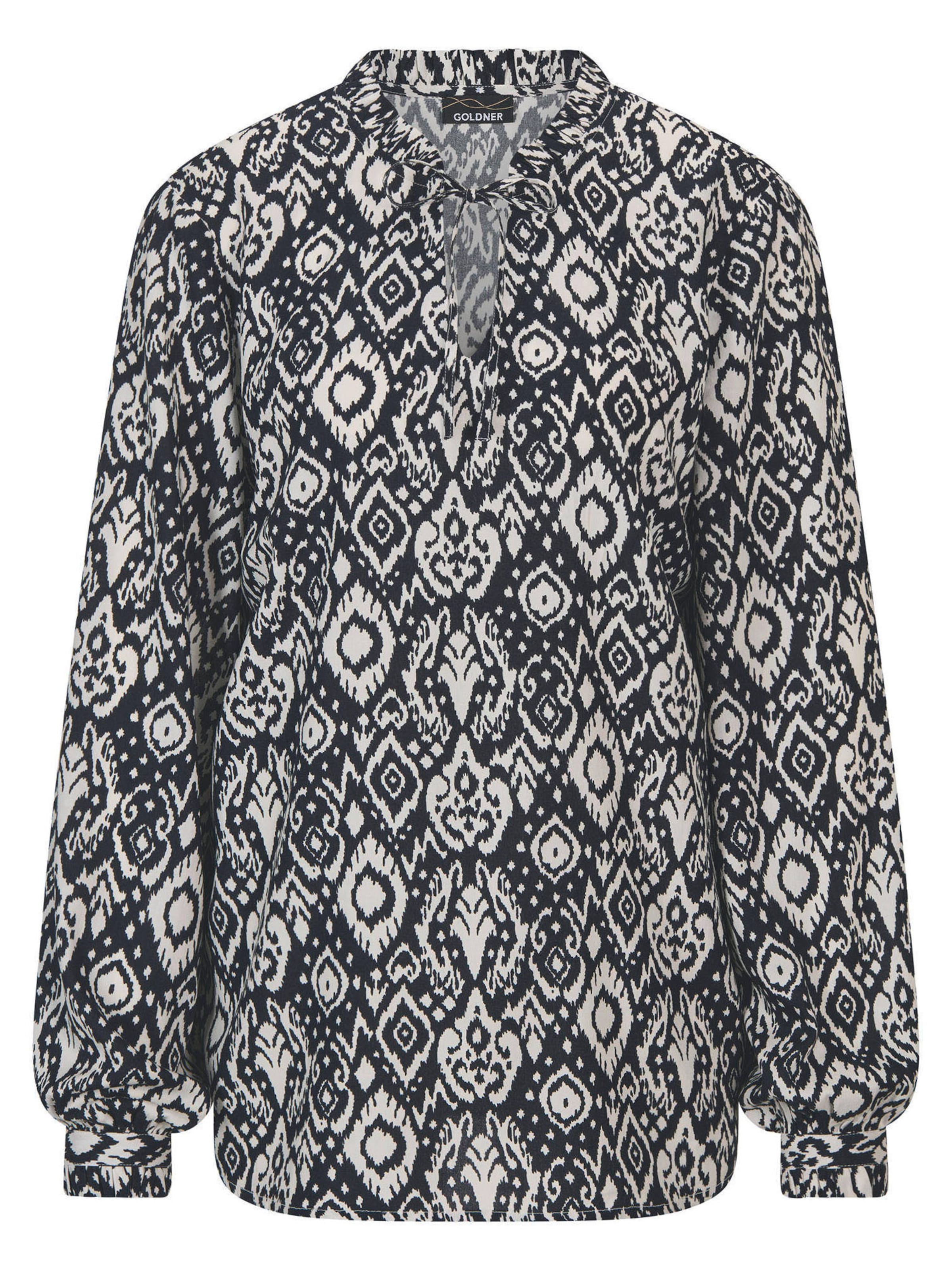 Goldner Bluse in Schwarz: Vorderseite