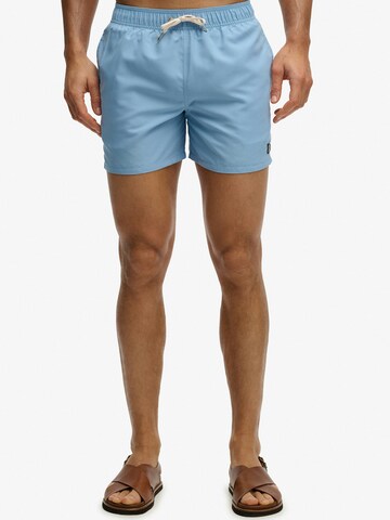 Shorts de bain Superdry & Co en bleu : devant