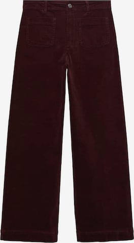 Wide Leg Pantalon 'CATHERIP' MANGO en rouge : devant