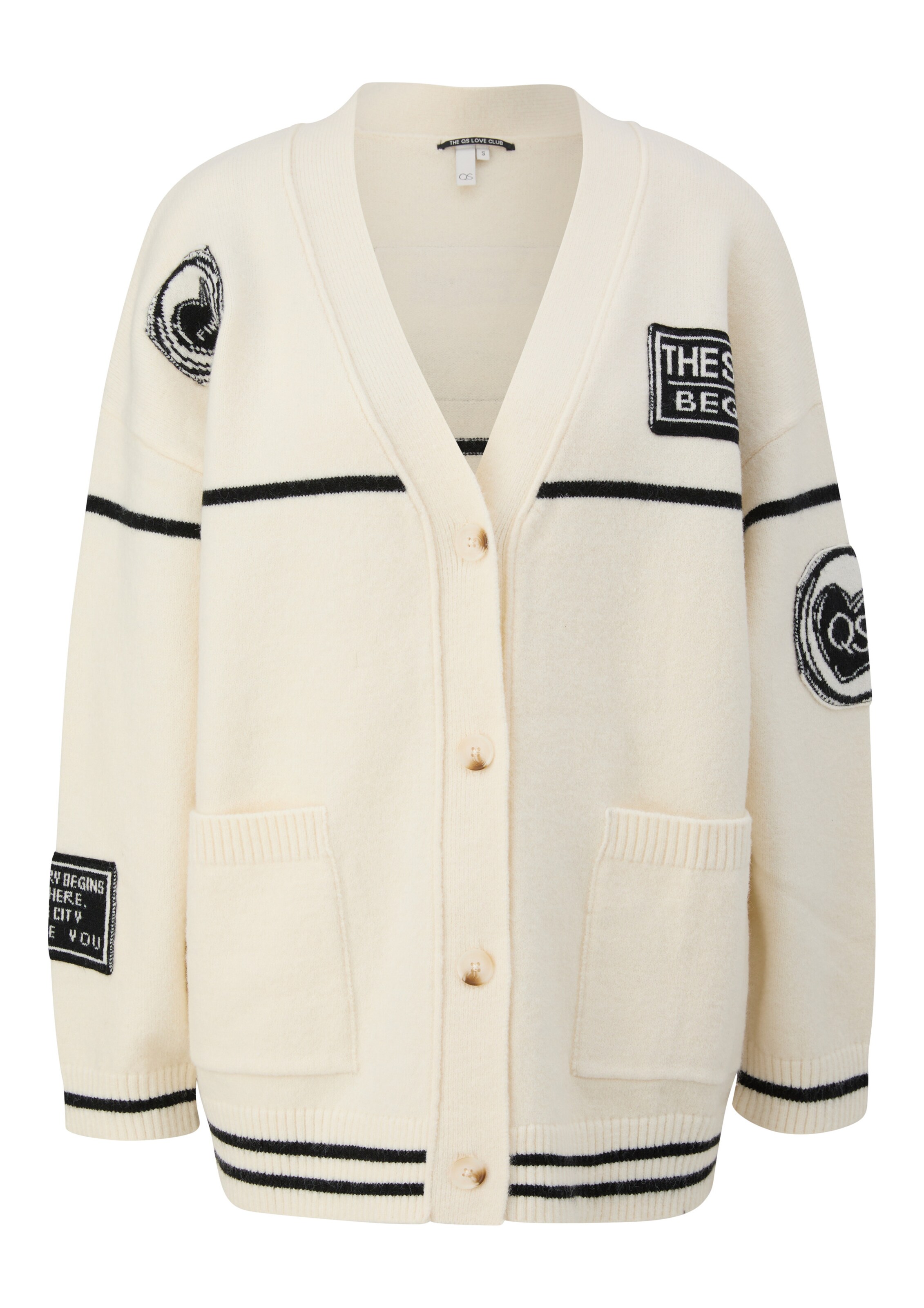 Cardigan QS en beige : devant