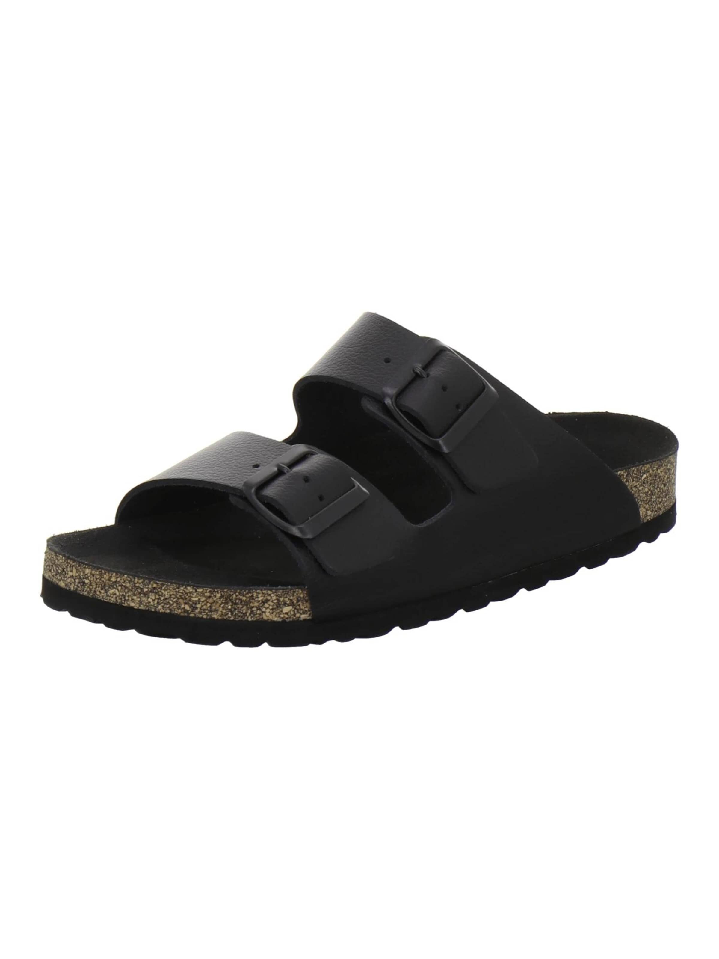AFS-Schuhe Mules 'Pantoletten Damen Zweischnaller all black' in Black: front