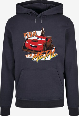 ABSOLUTE CULT Sweatshirt 'Cars - Pedal To The Metal' in Blauw: voorkant