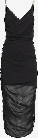 Influencer Φόρεμα κοκτέιλ σε μαύρο: μπροστά