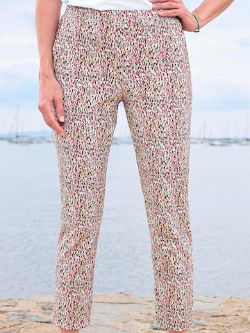 Coupe slim Pantalon 'Louisa' Goldner en blanc