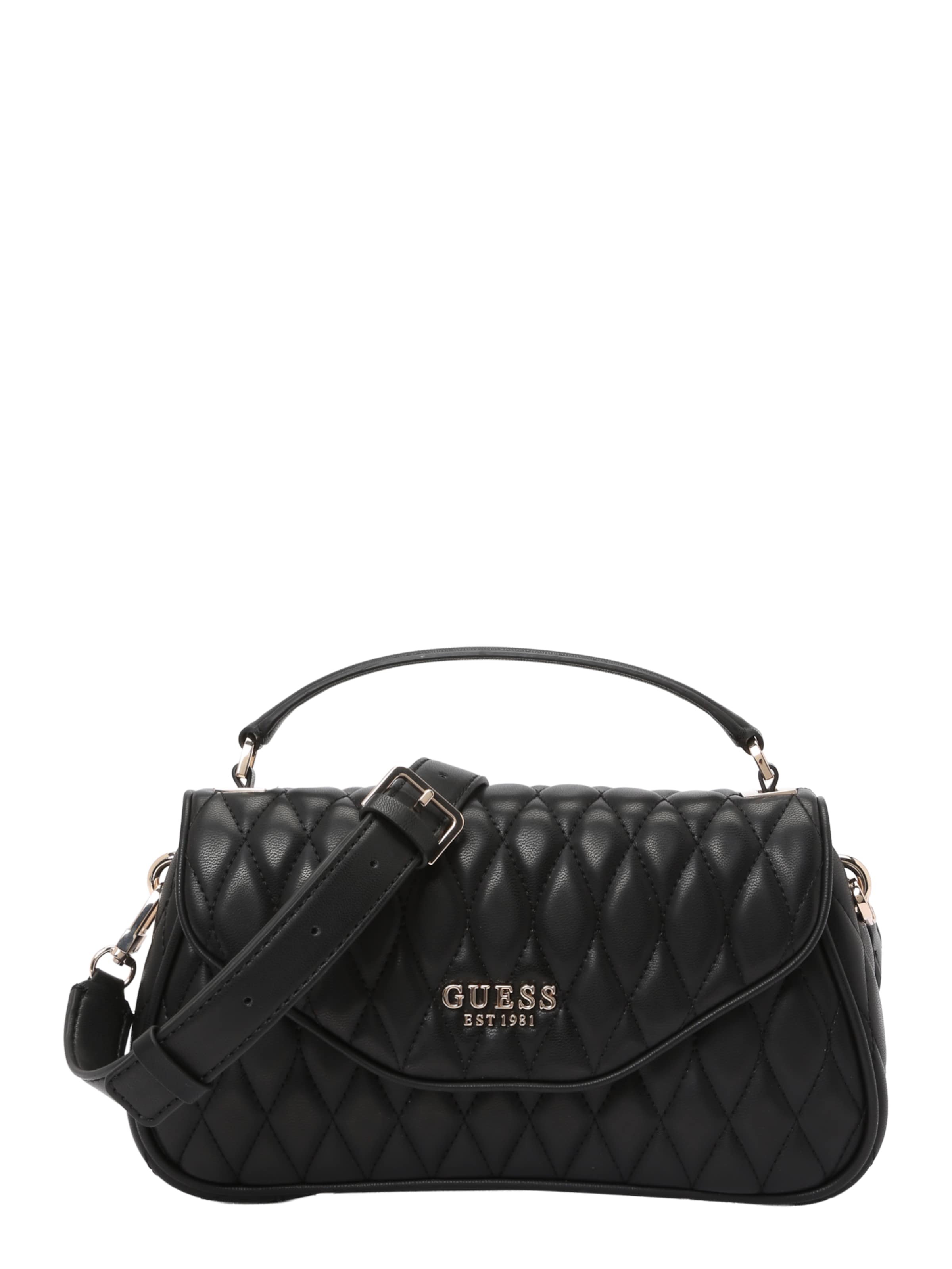 GUESS Handbag 'VALLA TOP HANDLE FLAP' in Black: front