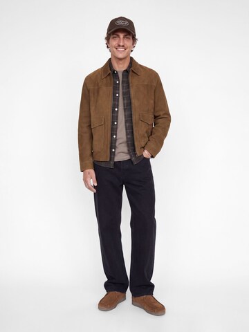 JACK & JONES Regular Fit Hemd in Braun