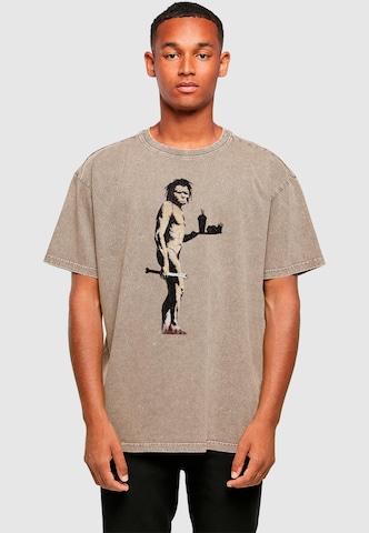 Merchcode Shirt in Bruin: voorkant