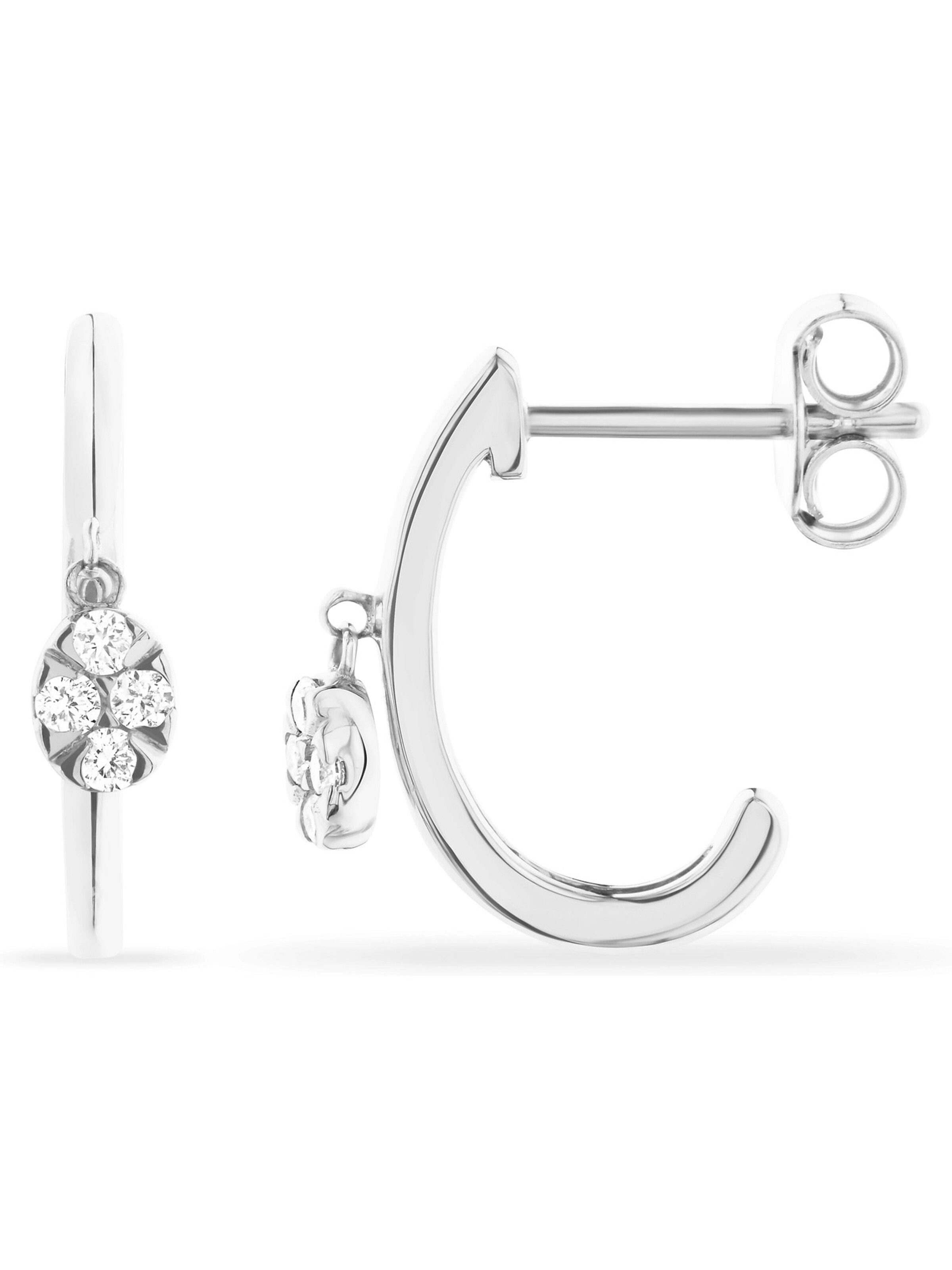 CHRIST Ohrringe in Weiß