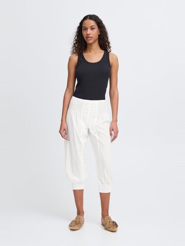 PULZ Jeans - Tapered Pantalón bombacho 'PZJill' en blanco