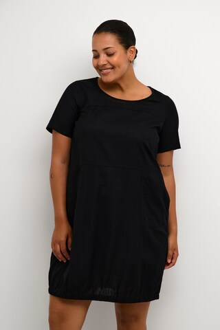 Robe 'Elina' KAFFE CURVE en noir : devant