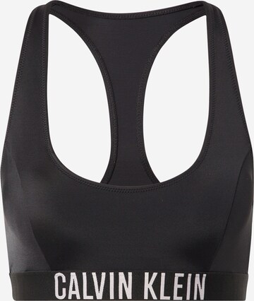 Calvin Klein Swimwear - Soutien Bustier Top de biquíni em preto: frente