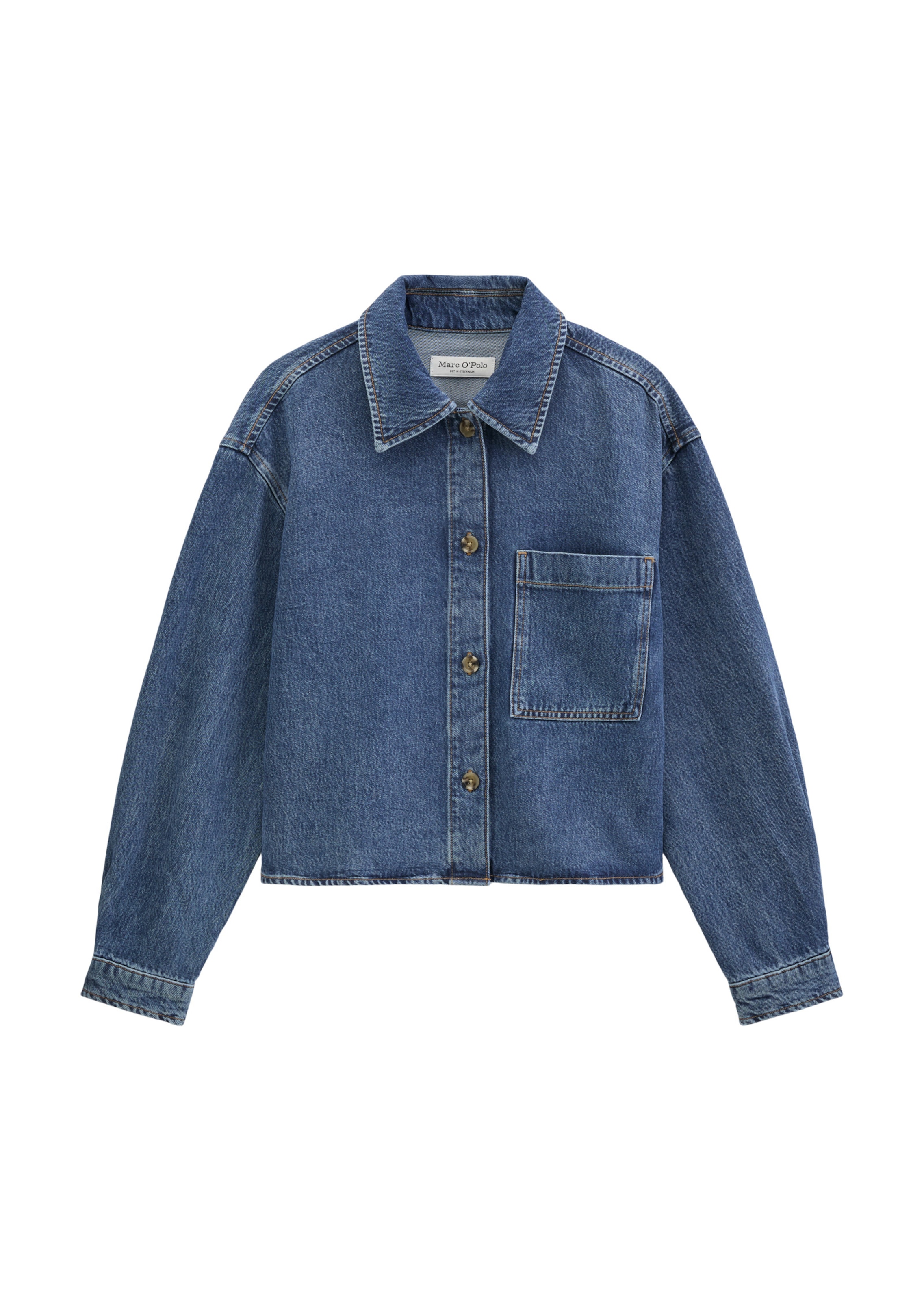 Marc O'Polo Blouse in Blauw: voorkant