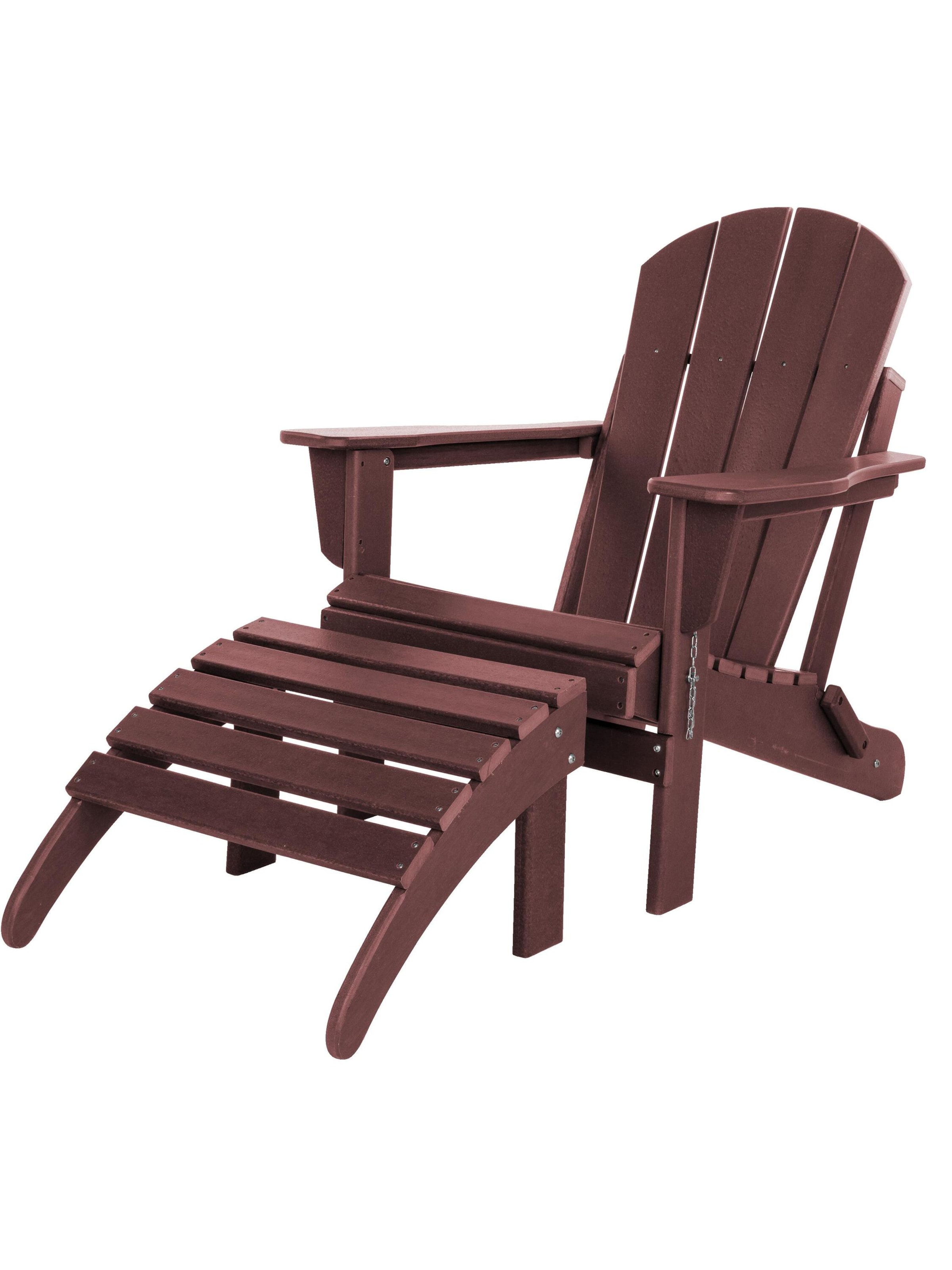 Aspero Zitmeubels 'Adirondack' in Rood: voorkant
