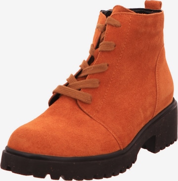 WALDLÄUFER Lace-Up Ankle Boots in Orange: front