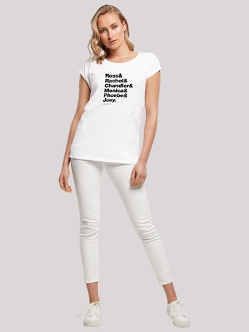 T-shirt 'Friends Ross & Rachel & Chandler & Monica & Phoebe & Joey' F4NT4STIC en blanc