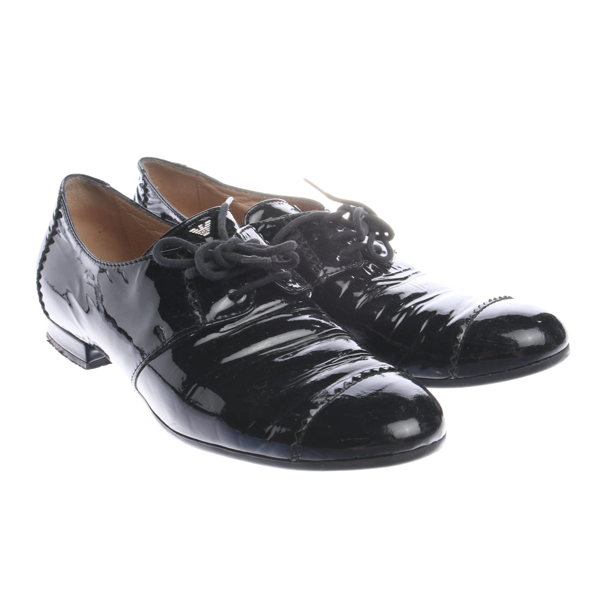 Emporio Armani Flats & Loafers in 37 in Black: front