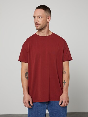 DAN FOX APPAREL Shirt 'Alan' in Rood: voorkant