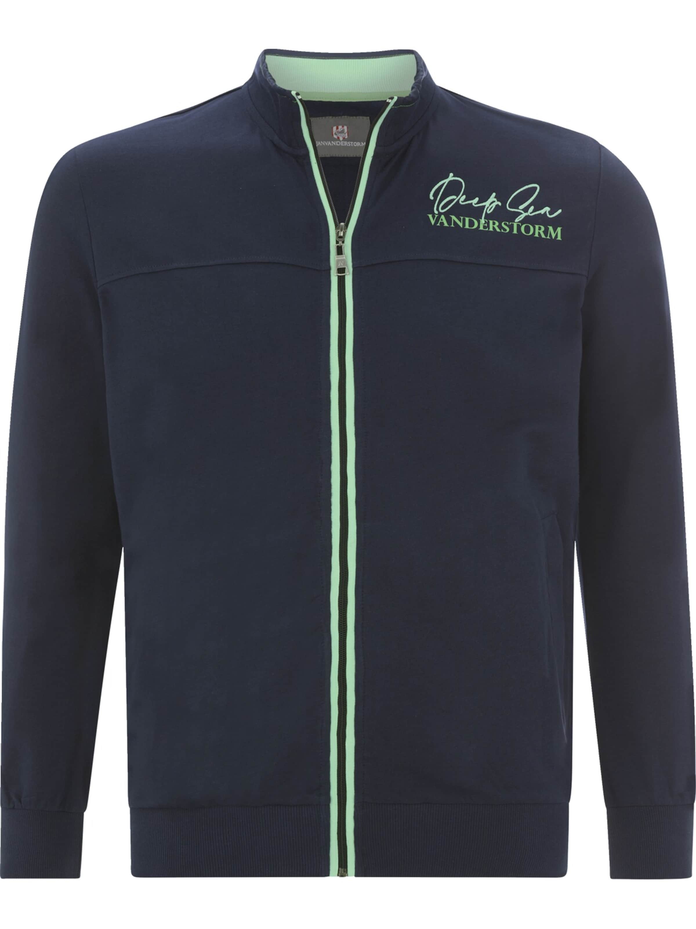 Jan Vanderstorm Sweatjacke 'Javald' in Blau: Vorderseite