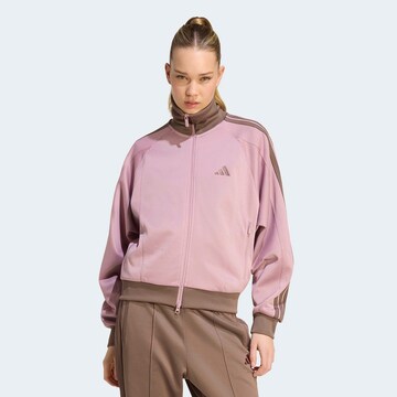 ADIDAS SPORTSWEAR Athletic Zip-Up Hoodie in Pink: front