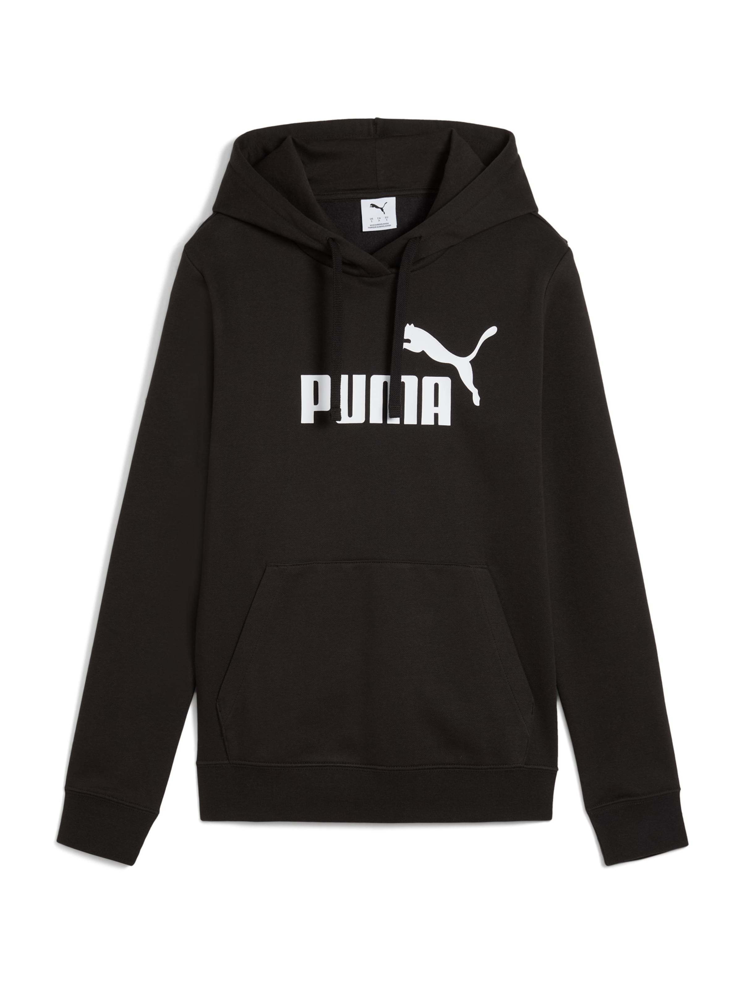 PUMA Športna majica 'ESS No. 1' | črna barva: sprednja stran