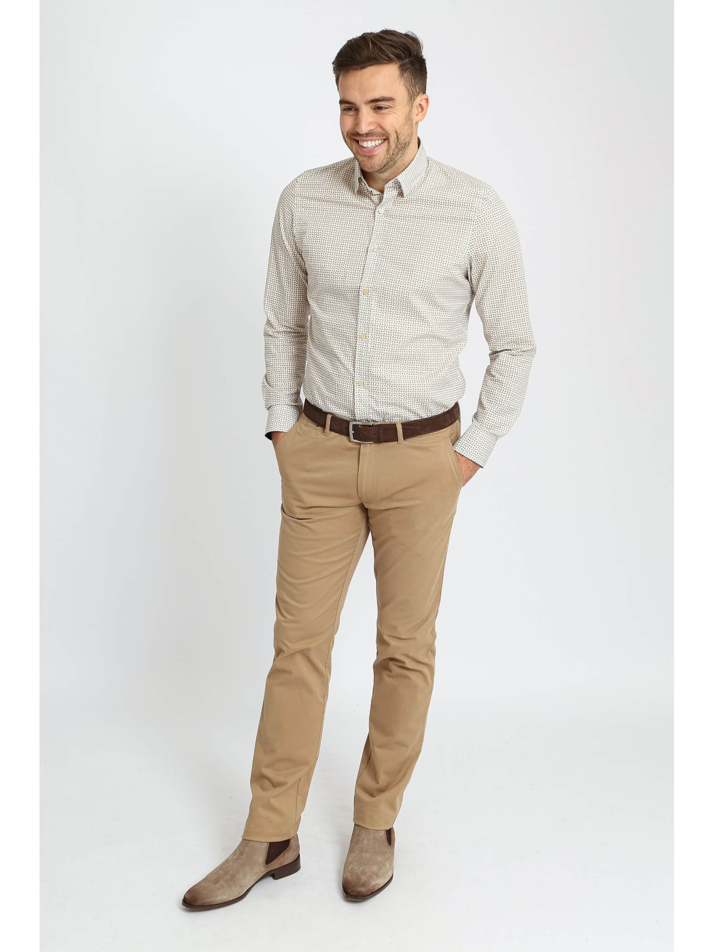 Suitable Slim fit Overhemd in Beige