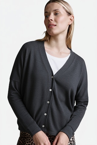 Cotton Candy Knit cardigan in Black: front