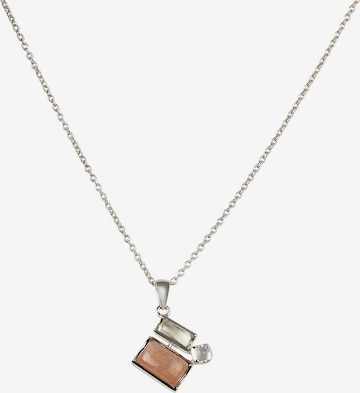 Carolin Stone Necklace in Silver: front