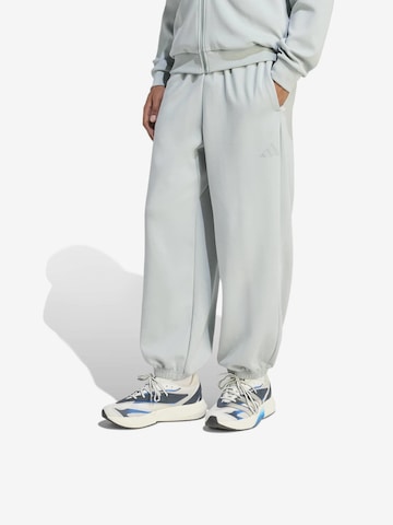 ADIDAS SPORTSWEARTapered Sportske hlače 'Soft Luxe' - zelena boja: prednji dio