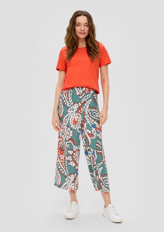 Wide Leg Pantalon s.Oliver en vert