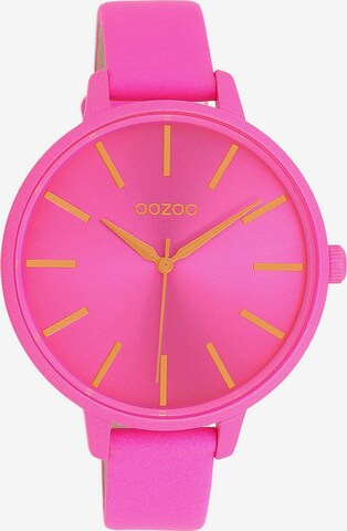 OOZOO Analog Watch in Pink: front