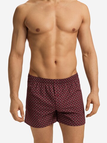 Hanro Boxershorts ' Fancy Woven ' in Rood: voorkant