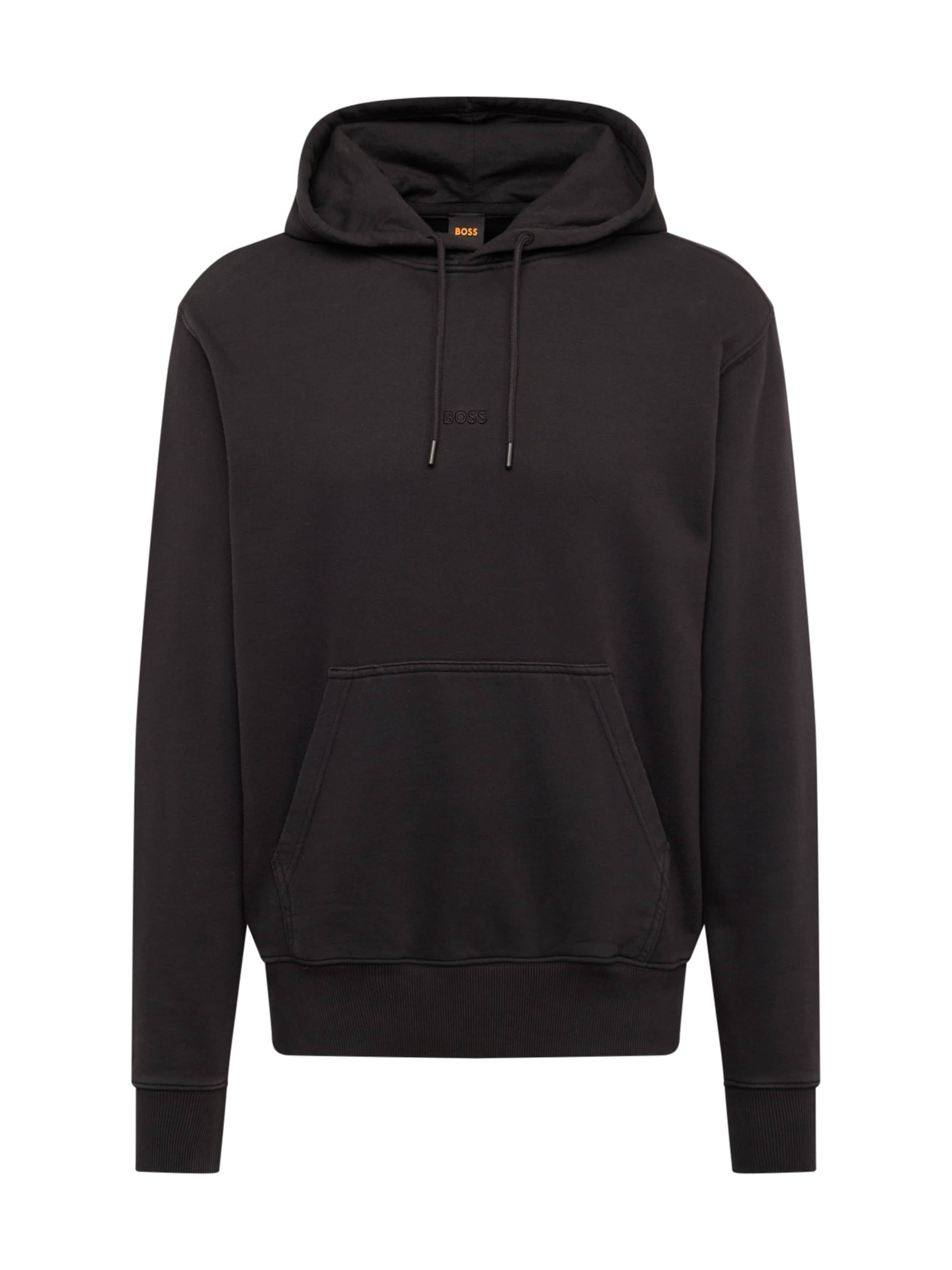 Felpa 'We Dye' di BOSS in nero: frontale