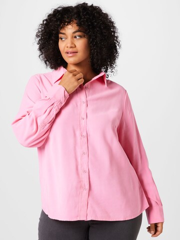 ONLY Carmakoma Bluse in Pink: predná strana