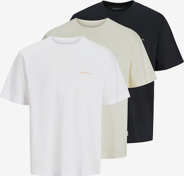 JACK & JONES T-Shirt 'JORPAROS EASTERSKETCH' in Weiß: Vorderseite