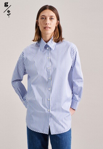 SEIDENSTICKER Blouse ' Schwarze Rose ' in Blue: front