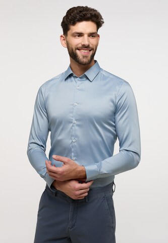 ETERNA Slim fit Zakelijk overhemd in Blauw: voorkant