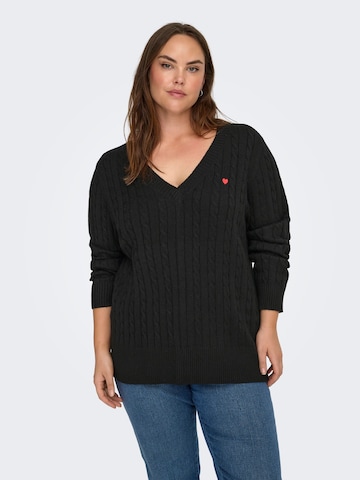 ONLY Carmakoma - Jersey 'CARKATIA' en negro: frente