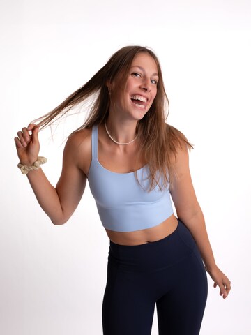 mymotus High support Sport bh 'Mymotus Ladies Crop Bra Jet Black FB132' in Blauw