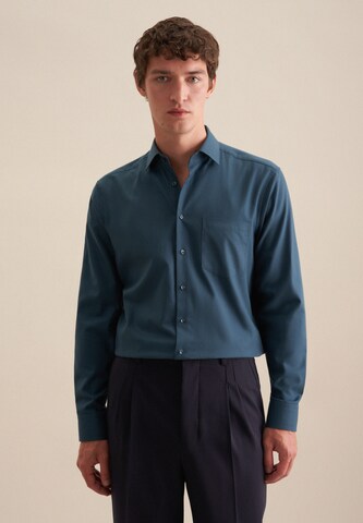 Coupe regular Chemise business SEIDENSTICKER en bleu : devant
