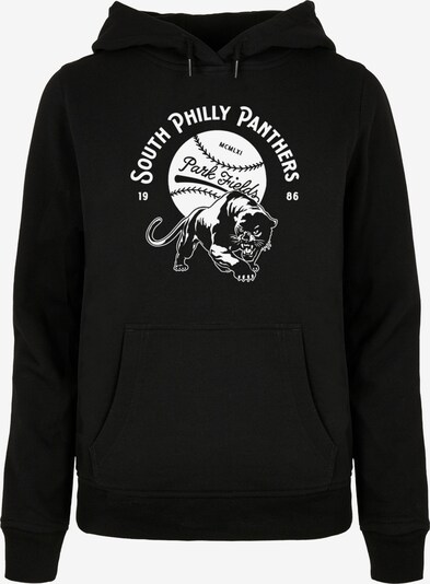 Merchcode Sweatshirt 'Park Fields - South Philly Panthers' in schwarz / weiß, Produktansicht