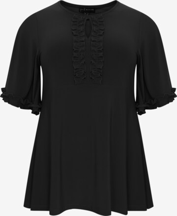 Yoek Tunic ' Dolce ' in Black: front