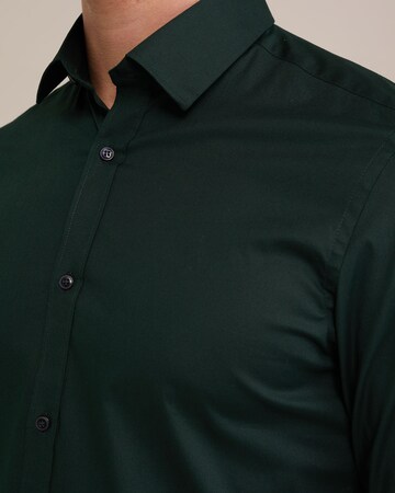 WE Fashion - Ajuste estrecho Camisa en verde